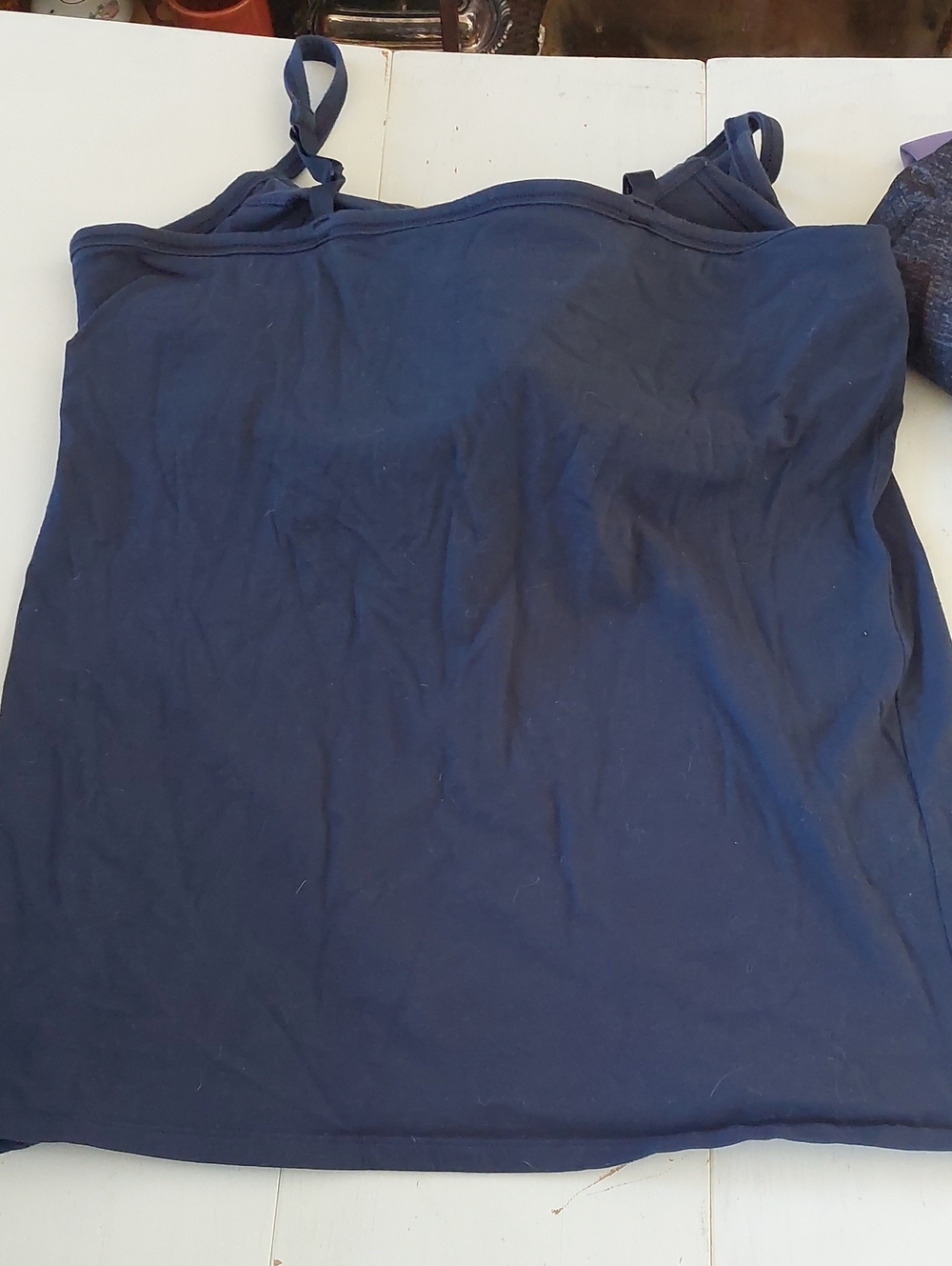 Duluth Trading Co. No-Yank Wireless Bra Tank. Blue XL